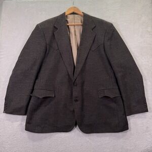 Taos Country Blazer Jacket Men 44R Brown TWEED Lined Western Work Casual Harmony